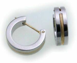 【送料無料】ジュエリー・アクセサリー ステンレスフープイヤリングorecchini a cerchio in acciaio inox m oro donna uomo 14mm d2070 28,587円