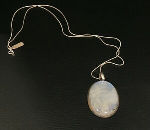 【送料無料】ジュエリー・アクセサリー ムーンストーンシルバースターリングネックレスペンダントgrande moonstone argento sterling 925 collana e ciondolo