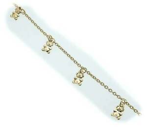 【送料無料】ジュエリー・アクセサリー ブレスレットゴールドネックレスオルセッティbracciale bambini 14cm 585 oro collana ad ancora con orsetti qualita