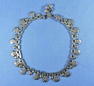 【送料無料】ジュエリー・アクセサリー ヴィンテージシルバーハンドメイドベリーダンサーブレスレットチェーンリンクvintage argento hand made belly dancers braccialetto alla caviglia catena collegamento