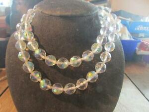 【送料無料】ジュエリー・アクセサリー ファビュラスヴィンテージレアロングオーロリスタルビーズネックレスfabulous vintage rare lunga aurora boreale cristallo collana di perline