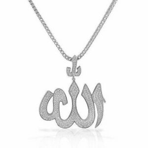【送料無料】ジュエリー・アクセサリー シルバースターリングカラーイスラムイスラムアッラーペンダントネックレスargento sterling color oro religioso musulmano islam allah ciondolo collana