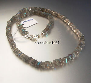 【送料無料】ジュエリー・アクセサリー エーデルシュタインチェーンラブラドリットシルバーedelstein affascinante catena * labradorite * argento 925 *