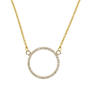 【送料無料】ジュエリー・アクセサリー サークルオブラブネックレスイエローゴールド050 ctw circle of love collana in 14k oro giallo 17cm 29,237円
