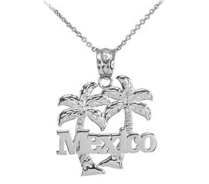 【送料無料】ジュエリー・アクセサリー ホワイトゴールドメキシコパームツリーネックレスペンダントbianco 14k oro mexico albero di palma collana con ciondolo｜hokushin