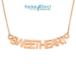 【送料無料】ジュエリー・アクセサリー ローズゴールドペンダントネックレス14k oro rosa sweetheart collane con pendente