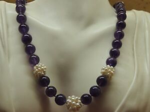 【送料無料】ジュエリー・アクセサリー コリエールアンブールダメティストエペルルドシンcollier en boules damethystes et perles de chine