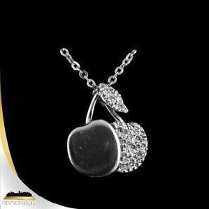 【送料無料】ジュエリー・アクセサリー ジルコナトチェリーペンダントゴールドチェーンcatenina donna in oro 18kt con ciondolo ciliegia zirconato cv226