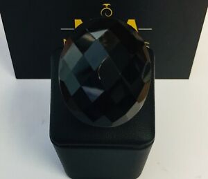 【貨物輸送無料】宝飾品・添え物 ブラッククリスタルシルバーリングanello dargento nero cristallo