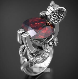【送料無料】ジュエリー・アクセサリー ユニークコブララウンドルビースターリングシルバーリングunico cobra rotondo rubino 925 anello argento sterling