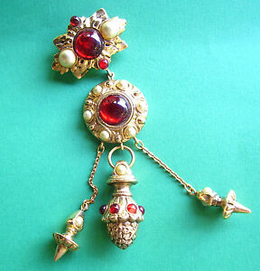 【送料無料】ジュエリー・アクセサリー ブロッシュドミニクデナフィーナドリー485 broche dominique denaive resine doree