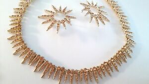 【送料無料】ジュエリー・アクセサリー オスカーデラレンタゴールドトーンウニクリスタルピンクネックレスセットoscar de la renta gold tone riccio di mare cristallo rosa collana set