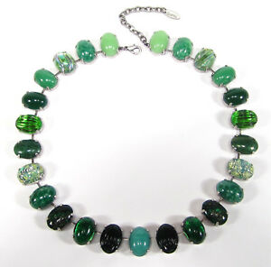 【送料無料】ジュエリー・アクセサリー Rコリアーネックレスチェーンボヘミアガラスハンドメイドsoho R collier collana catena bohemia vetro 1950er 1970er anni fatto a mano