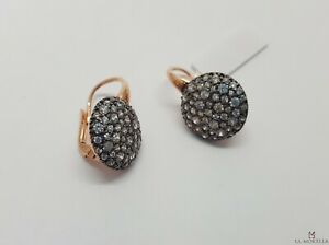 【送料無料】ジュエリー・アクセサリー シルバーホワイトジルコンボタンイヤリングローブフッククリップorecchini bottone zirconi bianchi argento 925 donna lobo uncino farfallina clip