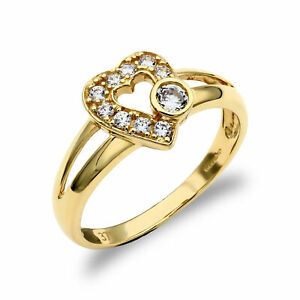 【送料無料】ジュエリー・アクセサリー ゴールドスプリットショルダーパヴェラブリング9ct oro cz split spalla pave anello love 38,987円