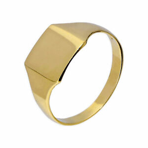 【送料無料】ジュエリー・アクセサリー リアルマットスクエアリングシールサイズreal 375 9ct matt engravable gents quadrato grande anello con sigillo taglia rw nome