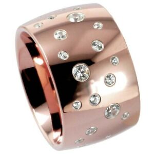 【送料無料】ジュエリー・アクセサリー ドリームリングステンレスロゼポリッシュカドanello da sognocielo stellatoin acciaio inox rose dorato 14 mmlucidatakado