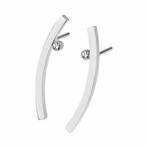 【送料無料】ジュエリー・アクセサリー デザインペルノイヤリングブリリアントステンレススチールdesign serio orecchini a perno e513 acciaio inox con brillante 004 ct twsi