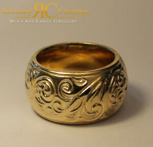 【送料無料】ジュエリー・アクセサリー メンズソリッドシルバーファインmens 925 solido argento finissimo incisa fede nuziale 9ct oro immerso 20 mm 6