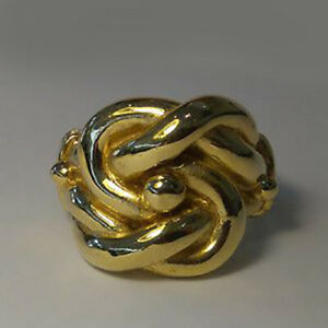 【送料無料】ジュエリー・アクセサリー リングサイズ925 argento lucidate double knot anello immerso in oro 18ct 74g di qualsiasi dimensione