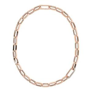 【送料無料】ジュエリー・アクセサリー ブロンザレフォルザティナチェーンネックレスパヴェbronzallure collana catena forzatina con pave
