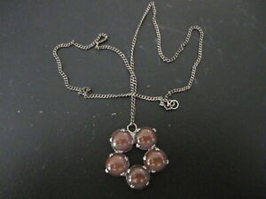 【送料無料】ジュエリー・アクセサリー コリアーマルグリットサフィレカボションアメシステメタルアルジェンテcollier marguerite 5 x saphiret cabochon 13mm amethyste metal argente