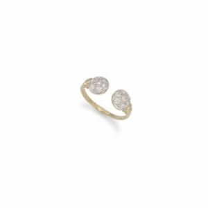 【送料無料】ジュエリー・アクセサリー トルクリングジルコンcon zirconi cubici in oro 9ct anello di coppia