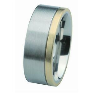 【送料無料】ジュエリー・アクセサリー ピュアゴールドデザインリングステンレスdesign serio anello r2179 in puro oro 750 18kt in acciaio inox larghezza 4871 bicolor