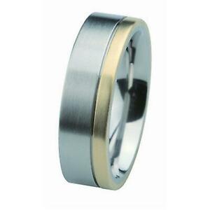 【送料無料】ジュエリー・アクセサリー ピュアゴールドデザインリングステンレスdesign serio anello r2177 in puro oro 750 18kt in acciaio inox larghezza 4871 bicolor