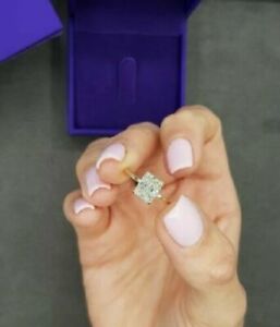 【送料無料】ジュエリー・アクセサリー ハローシャイニングモイッサニテイエローゴールドエンゲージリングhalo splendente moissanite anello di fidanzamento oro giallo sopra