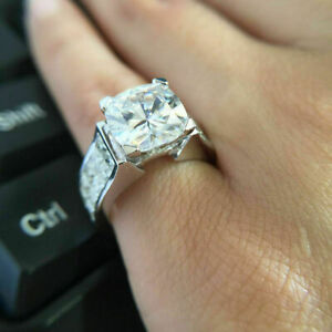【送料無料】ジュエリー・アクセサリー モアッサニテリングニアカーブホワイトエンゲージメントスターリングシルバーmoissanite anello vvs vicino bianco curvo fidanzamento 925 argento sterling 11