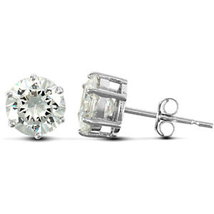 【送料無料】ジュエリー・アクセサリー ジュエルコロンドンホワイトゴールドクローイヤリングjewelco london 9ct bianco oro cz artiglio 6 orecchini solitario, 8mm
