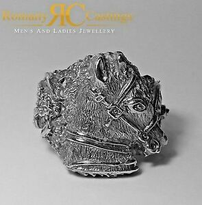 【送料無料】ジュエリー・アクセサリー サドルプラチナリングディップサイズ925 argento lucidate sella grande testa di cavallo anello di platino immersi taglia x