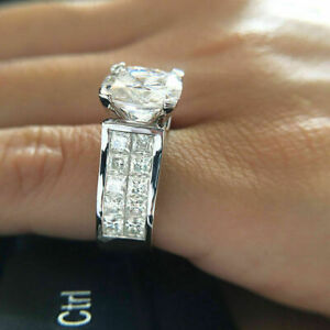 【送料無料】ジュエリー・アクセサリー モアッサニテリングニアカーブホワイトエンゲージメントスターリングシルバーmoissanite anello vvs vicino bianco curvo fidanzamento 925 argento sterling 12