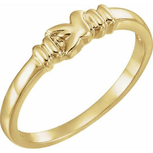 【送料無料】ジュエリー・アクセサリー ゴールドイエローセイリングnuovo donna 10k o 14k oro giallo sacra spirit colomba castita religioso anello