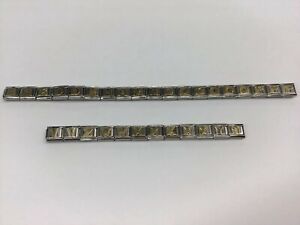 【送料無料】ジュエリー・アクセサリー モジュラーブレスレットスチールゴールド31 lettere miste assortite acciaio e oro 18kt per bracciale componibile
