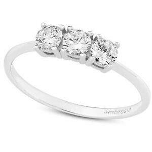 【送料無料】ジュエリー・アクセサリー アンブロジアリングホワイトゴールドリファレンスサイズambrosia anello trilogy oro bianco 18k referenza aaz 082 misura dito 12 43,537円
