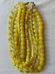 【貨物輸送無料】宝飾品・付属品 ヴィンテージミラウランガラスネックレスオレンジガラス
