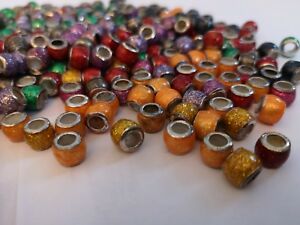 【送料無料】ジュエリー・アクセサリー スターリングシルバーマルチカラーエナメルビーズ100 perline smaltato multi colore argento sterling