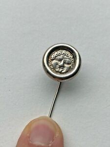 【貨物輸送無料】宝飾品・付属品 ギリシャスターリングシルバーピンargento sterling pin con un antico greco moneta dargento