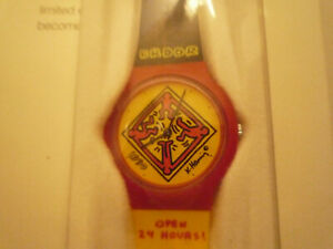 【貨物輸送無料】宝飾品・付属品 キースヘリングコフレットモントルkeith haring 1990 cret montre  3000 ex kdm amp; p