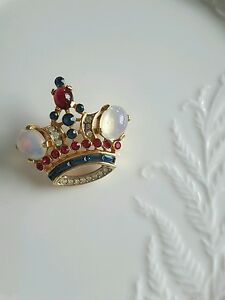 【貨物輸送無料】宝飾品・付属品 ヴィンテージトリファリクラウンブローチvintage trifari crown brooch excellent conditions