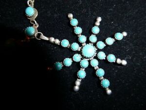 【送料無料】ジュエリー・アクセサリー コリアーアメレンディアンナバホアージェントターコイズポイドcollier ameriendien navajo argent turquoise? poids 28 gr
