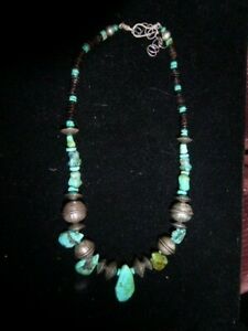 【送料無料】ジュエリー・アクセサリー コリアーアメレンディアンナバホアージェントターコイズポイドcollier ameriendien navajo argent turquoise? poids 28 gr