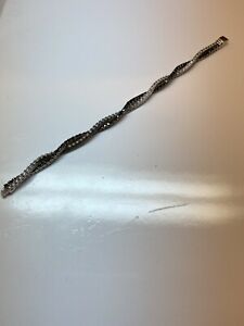 【送料無料】ジュエリー・アクセサリー シルバーブレスレットラインストーンbracciale in argento e strass
