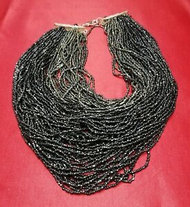 【貨物輸送無料】宝飾品・付属物 マルチワイヤーネックレスヘマタイトオンリックスcollana multifili 30 e 60, ematite e onice, lavorazione インチ filigrana
