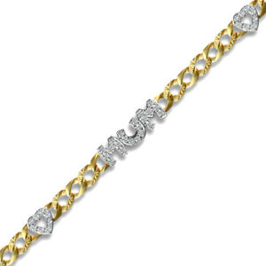 【貨物輸送無料】宝飾品・佩び物 ジュエルコロンドンゴールドベニスラブエッジブレスレットjewelco london 9コンピュータ断層撮影法 2colore oro cz mamma venezia bracciale bordo damore 6粍