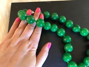 【送料無料】ジュエリー・アクセサリー オリジナルジャディーディージェイドビーズネックレスレアパールサイズnuovo originale jadiete giada collana di perline, perle rare taglia 19mm