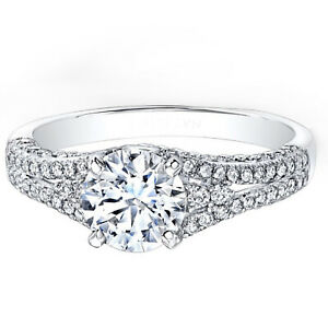 【送料無料】ジュエリー・アクセサリー ラウンドモアッサニテソリッドホワイトゴールド194 kt rotondo certificato moissanite fidanzamento anello 14k solido bianco oro