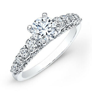 【送料無料】ジュエリー・アクセサリー ラウンドモアッサニテソリッドホワイトゴールド200 kt rotondo certificato moissanite fidanzamento ring 14k solido bianco gold